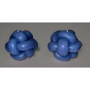 Blue Knot Figural Candle Room Essentials Modern Home Decor Accent Lot of 2